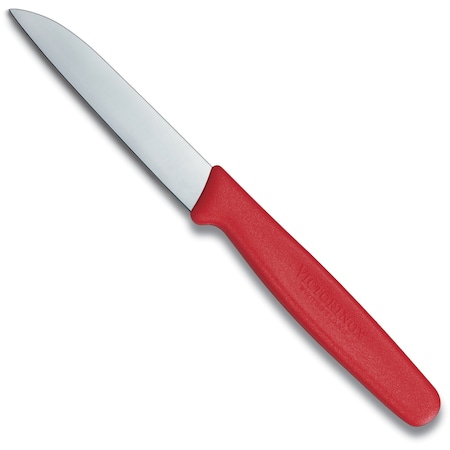 Swiss Army Brands Victorinox 40604 Kitchen Red Paring - Small Handle, Sheep'S Foot, 30.25In Blade, Straight Edge VIC-5.0401.S